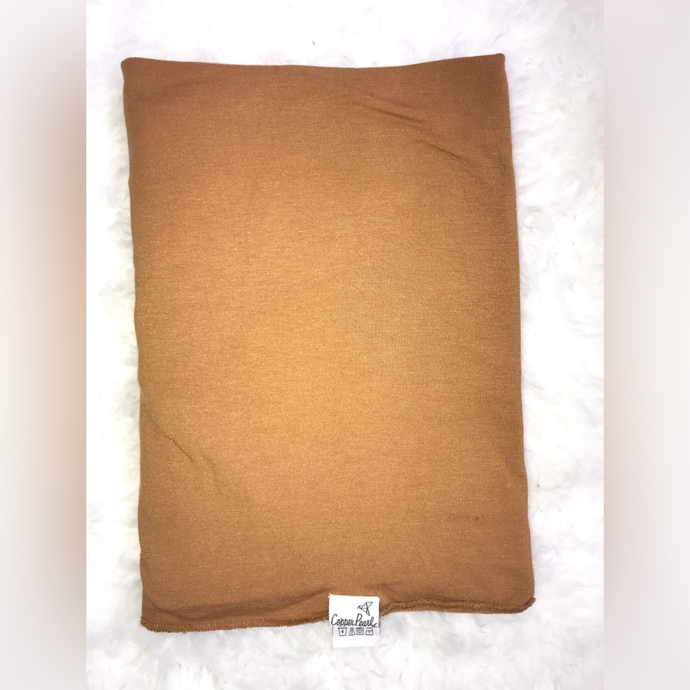 Camel 46x46 stretchy swaddle blanket copper pearl reciving blanket